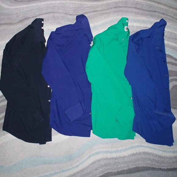 Express Other - Bundle of 7 Express 1Mx fitted men's solid dress shirts size Medium/ 15-15 1/2.